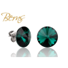 Berns Dots fülbevaló sötét zöld színű Berns eredeti európai® kristállyal