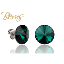 Berns Dots fülbevaló sötét zöld színű Berns eredeti európai® kristállyal fülbevaló