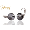 Berns Kapcsos fülbevaló fekete színű Berns eredeti európai® kristállyal