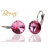 Berns Kapcsos fülbevaló rózsaszín színű Berns eredeti európai® kristállyal