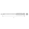 Bernstein Torx bit HRC acél Ötvözött E 6.3 6 db (6-TX25-75) (6-TX25-75)