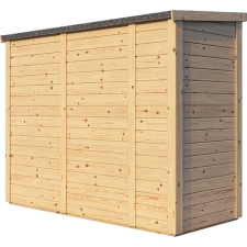Bertilo Multibox 3 tároló natúr 200 cm x 82 cm FSC kerti tárolás