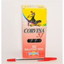 Bertus Corvina Golyóstoll Kupakos 0,7mm Piros 50/dob (8003511431631) toll