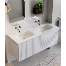 Besco AKYA LINEA dupla fürdőszobabútor - matt fehér fürdőszoba bútor