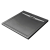 Besco Axim Ultraslim Stone Effect fekete négyzetes zuhanytálca 100x90 cm (BAX-109-PCN)