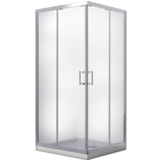 Besco Modern 185 zuhanykabin 90x90 cm négyzet króm fényes/matt üveg MK-90-185-M kád, zuhanykabin