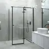 Besco Pixa black szögletes zuhanykabin 120x90x195 cm balos (PPL-129-195B)