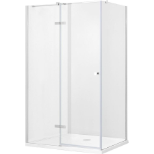 Besco Pixa zuhanykabin 100x90 cm négyszögletes króm fényes/átlátszó üveg PPL-109-195-C kád, zuhanykabin