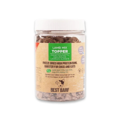  Best Barf - 100% természetes fagyasztva szárított Nyers Báránybelsőség - 100gr jutalomfalat kutyáknak
