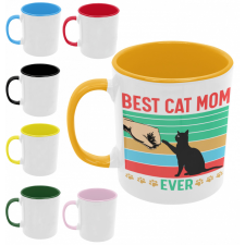  Best cat mom ever - Színes Bögre bögrék, csészék