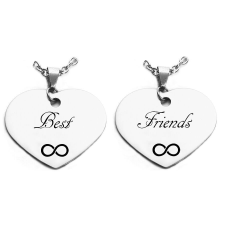  Best Friends végtelen páros szívmedál láncra, vagy kulcstartóra  (többféle) medál