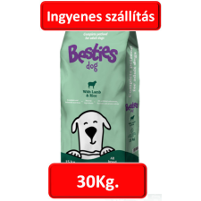 Besties DOG BÁRÁNY RIZZSEL SZÁRAZ KUTYATÁP (15+15=30kg.) ( olcsó , közepes minőség szerintünk ) kutyaeledel