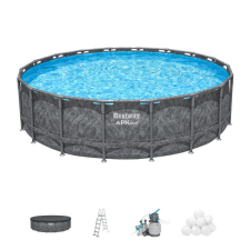 Bestway APX Bestway fémvázas kerek medence szett homokszűrővel 549 x 132 cm medence