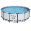 Bestway Calabria 457x122cm Fémvázas medence szett vízforgatóval,medencefedéllel és létrával (BWA 057) - szürke