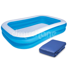 Bestway felfújható családi medence 262 x 175 x 51 cm 54006 + fedél medence