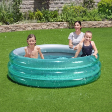 Bestway Felfújható metál 3 gyűrűs medence türkiz/ezüst 170x53 cm SME 120 (51042) medence