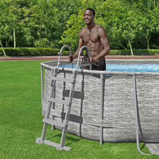  Bestway Flowclear 4 fokos medencelétra 107 cm medence kiegészítő