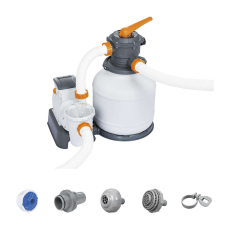 Bestway Flowclear Homokszűrő 8 m3/h ChemConnect vegyszeradagolóval medence kiegészítő