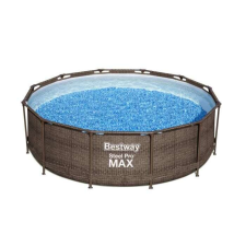 Bestway Mykonos Lux 366x100cm Fémvázas medence vízforgatóval és létrával (FFA 201) #barna medence