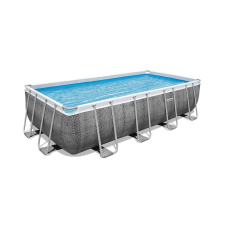 Bestway Thassos 412x201x122cm Fémvázas medence vízforgatóval, szűrővel és létrával (FFA 654) #szürke medence