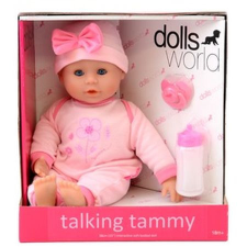  Beszélo és alvó puha baba - rózsaszín ruhában, 38 cm baba