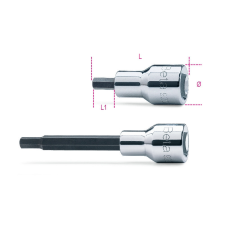 Beta 009200421 920PE 7L 1/2"-os imbusz-Dugókulcs, krómozott, barnított hegy dugókulcs