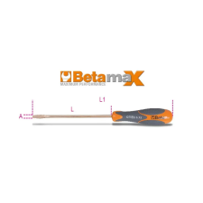 Beta 1270BA 8X200 Csavarhúzó hasítottfejű csavarokhoz, szikramentes (012700808) csavarhúzó