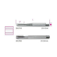 Beta 428FP 12 Egyenes hornyú gépi menetfúró, HSS menetmetsző, menetfúró