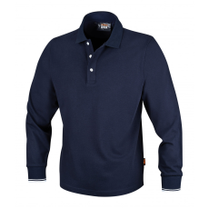 Beta 7557BL Három gombos pólóing, hosszú ujjú 100% pamut, 200 g/m2, kék, XXXL (075570206)