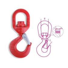 Beta 8065SC 0,8 terhelés alatt forgó emelőhorog, csapágyas szénacél barkácsolás, csiszolás, rögzítés