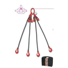 Beta 8098 D7-1 rögzítő emelőheveder közelítő horgokkal 4 karos lánc, táskában barkácsolás, csiszolás, rögzítés