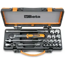 Beta 910B/C16Q 16 Dugókulcs és 5 tartozék fémdobozban (009100933) dugókulcs