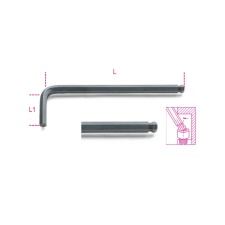 Beta 96BP 2 mm Hajlított gömbfejű imbuszkulcs, barnított imbuszkulcs