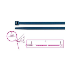 Beta BMBX3048 Műanyag kábelkötegelő szalag, kék színű, kimutatható a fémdetektorok barkácsolás, csiszolás, rögzítés