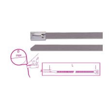 Beta BMS3045 Önzáró rozsdamentes acél kábelkötegelő szalag (BMS3045) villanyszerelés