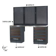 Beta C45PRO BPX-2,0 Munkapadok C45PRO műhelyberendezés összeállításhoz (045000042) barkácsolás, csiszolás, rögzítés