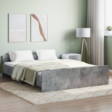 betonszürke ágykeret fej- és lábtámlával 160 x 200 cm ágy és ágykellék