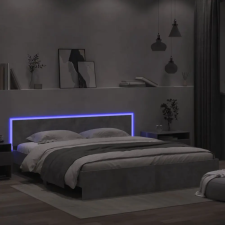  Betonszürke ágykeret fejtámlával és LED-del 180 x 200 cm ágy és ágykellék