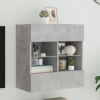  Betonszürke falra szerelhető TV-szekrény LED-del 58,5x30x60,5cm