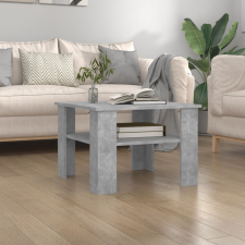  betonszürke szerelt fa dohányzóasztal 60 x 60 x 42 cm bútor