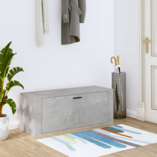 betonszürke szerelt fa fali cipőszekrény 100x35x38 cm bútor