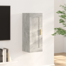 Betonszürke szerelt fa faliszekrény 35 x 34 x 90 cm bútor