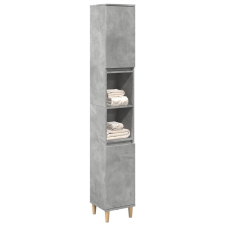  Betonszürke szerelt fa fürdőszobaszekrény 30 x 30 x 190 cm fürdőszoba bútor