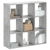  betonszürke szerelt fa könyvespolc 102 x 32 x 102 cm