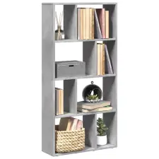 Betonszürke szerelt fa könyvespolc 60 x 20 x 120,5 cm bútor