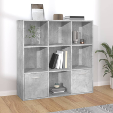  betonszürke szerelt fa könyvszekrény 98 x 30 x 98 cm bútor