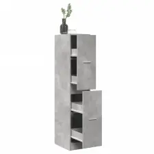  Betonszürke szerelt fa patikaszekrény 30 x 41 x 144,5 cm bútor
