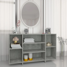  Betonszürke szerelt fa tálalószekrény 120x30x75 cm bútor