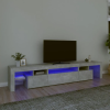  Betonszürke TV-szekrény LED lámpákkal 215x36,5x40 cm