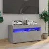  Betonszürke TV-szekrény LED-világítással 75 x 35 x 40 cm